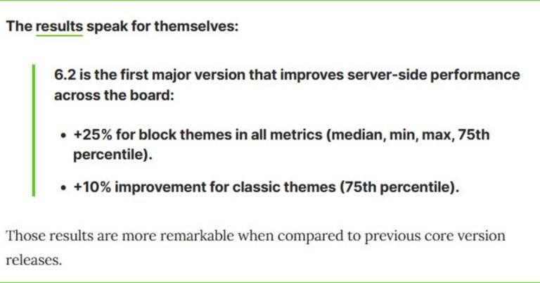 wp performance improvements