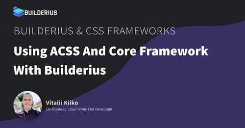 builderius framework support