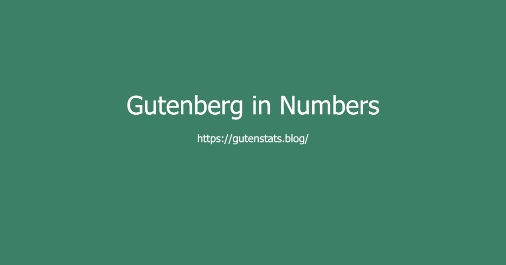 gutenberg in numbers