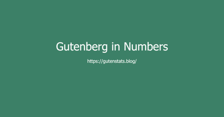 gutenberg in numbers