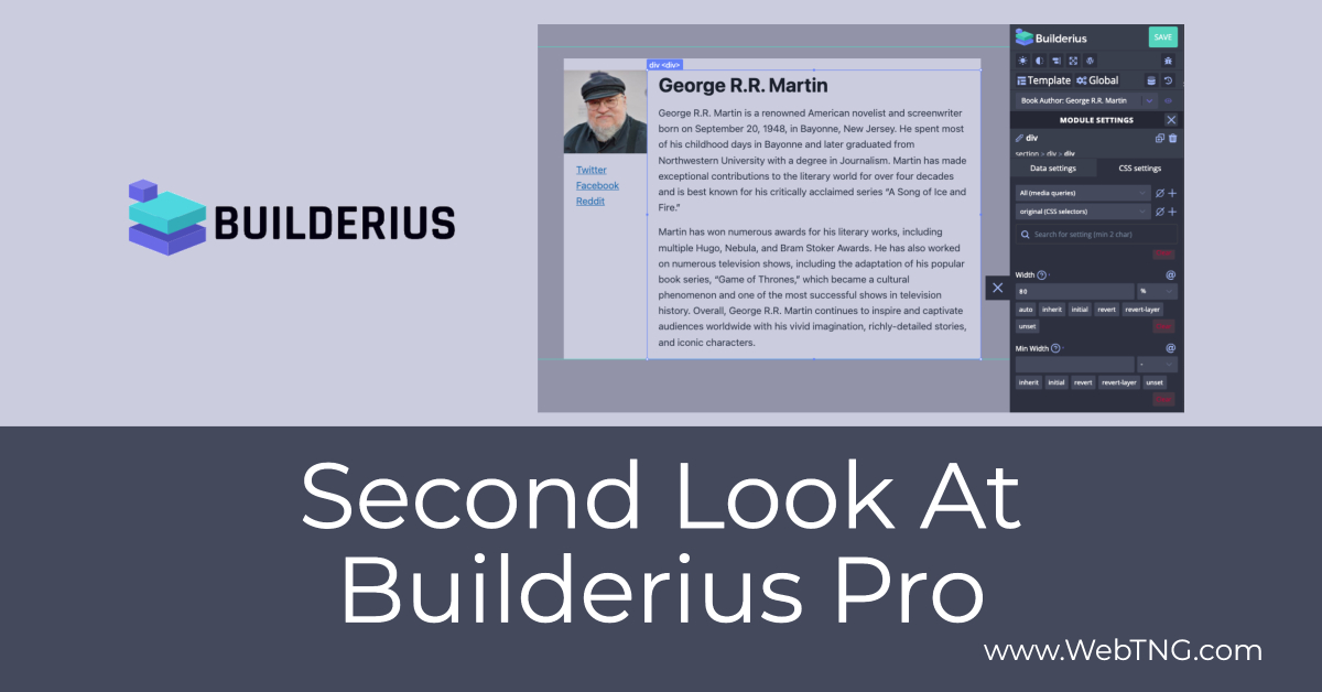 second look at builderius pro