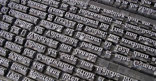 Book Printing Letters Lead Set Gutenberg Font