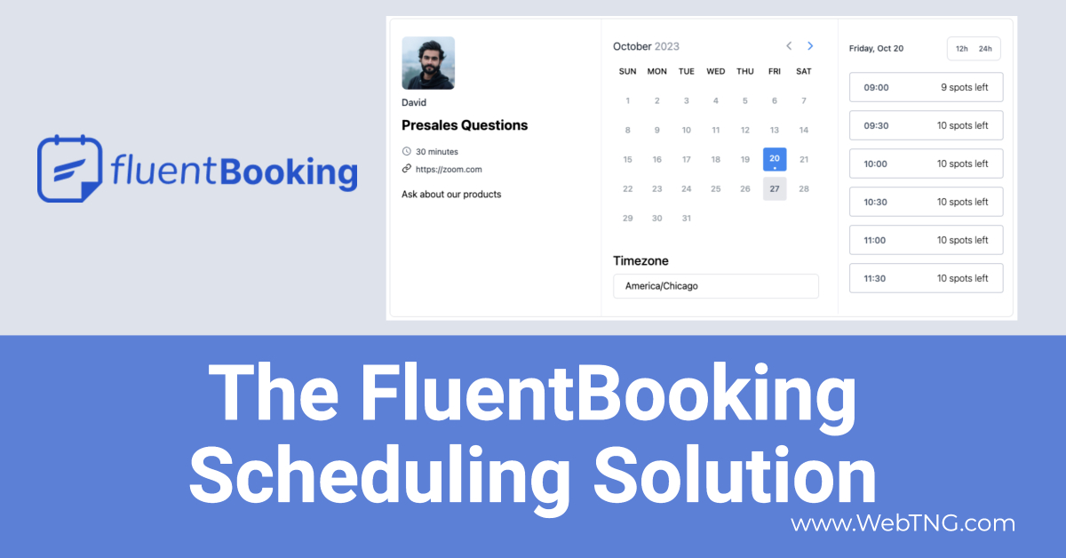 The Fluentbooking Scheduling Solution Fb