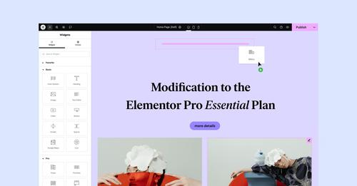 Elementor Plan Changes