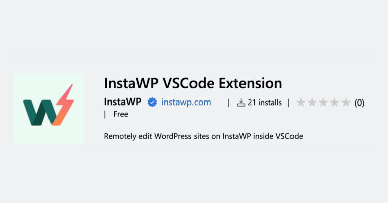 Instawp Vscode Extension