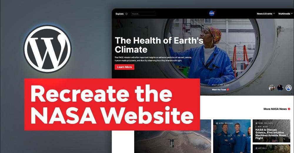 Nasa Home Page With Gutenberg