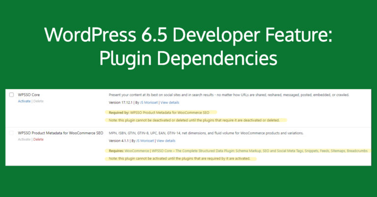 Plugin Dependencies