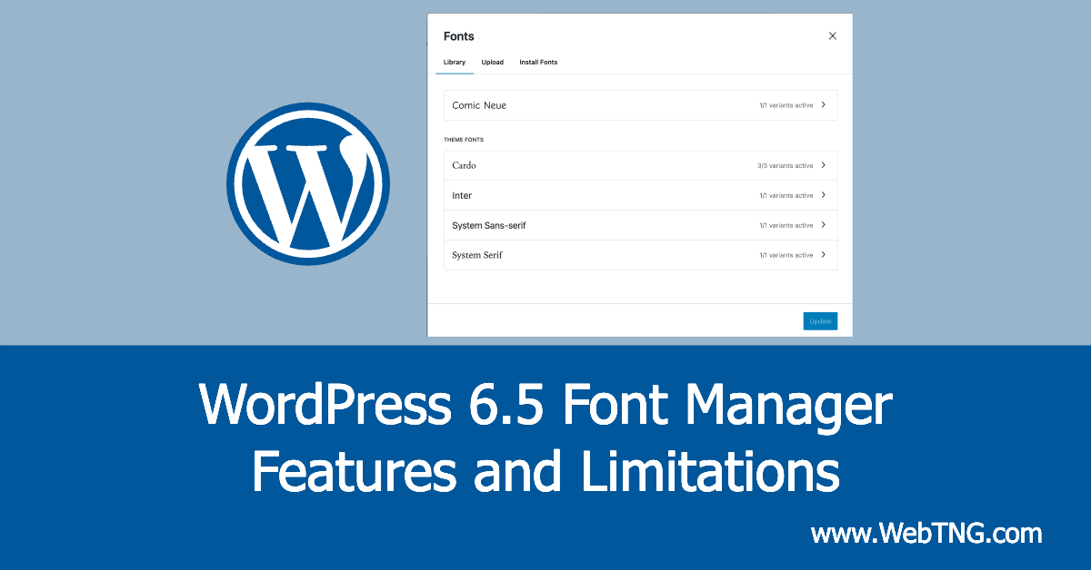 Wordpress 6 5 Font Manager