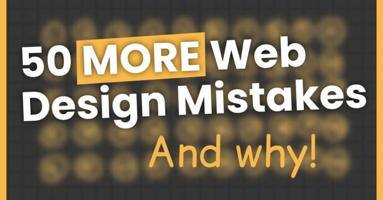 50 web design mistakes