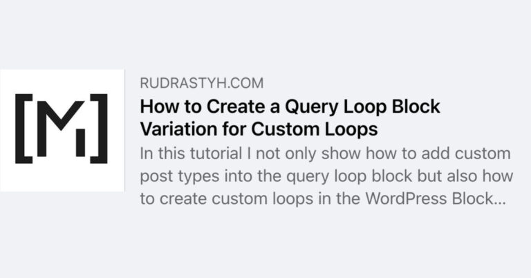 create custom loop block