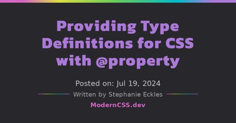 type definitions for css properties