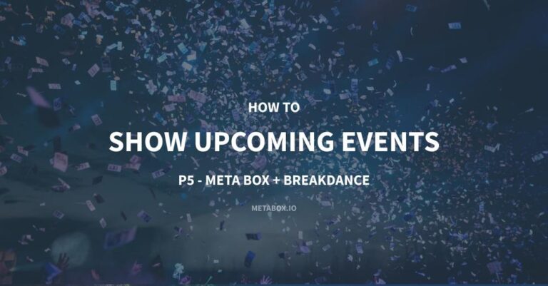 how to show upcoming events