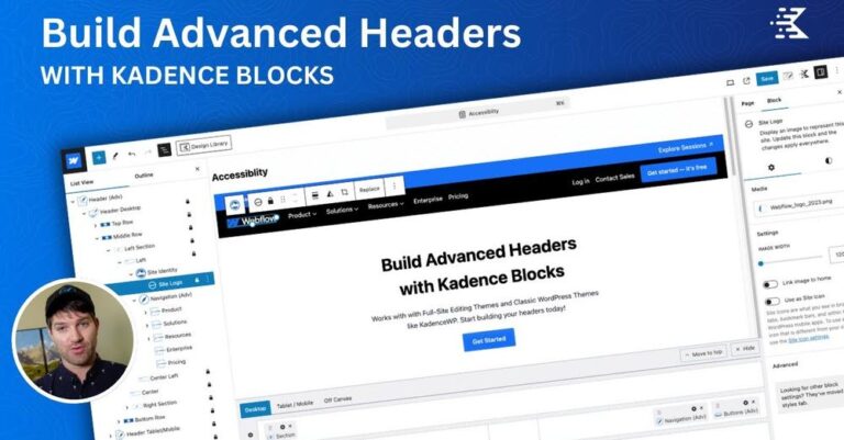 kadence advanced header block