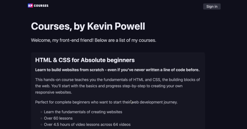 kevin powell course