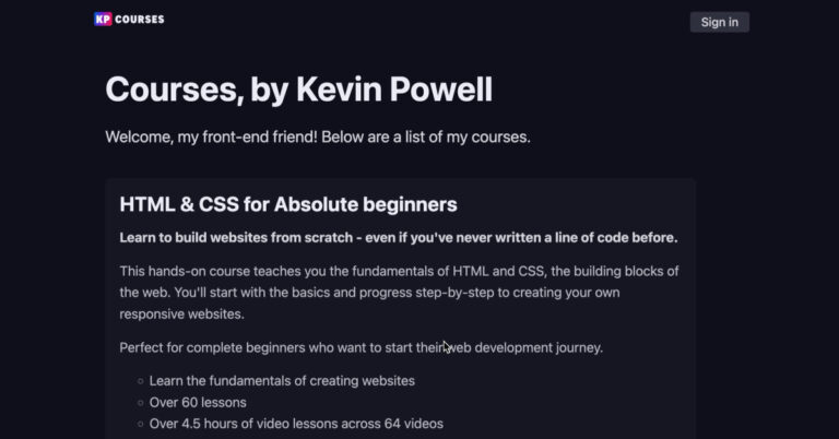 kevin powell course