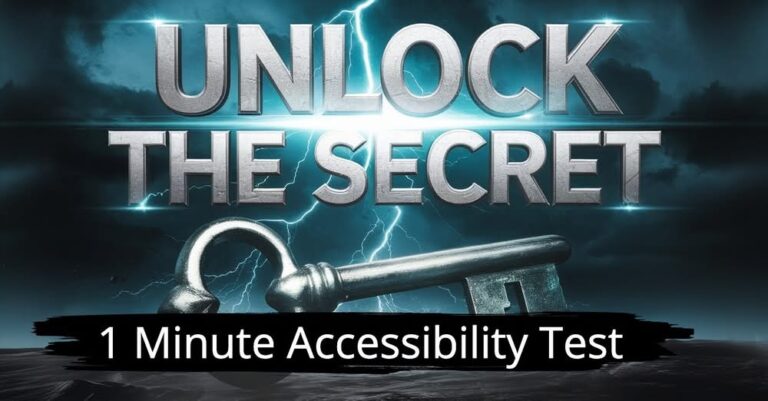 one minute accessibility test