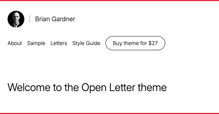 open letter theme