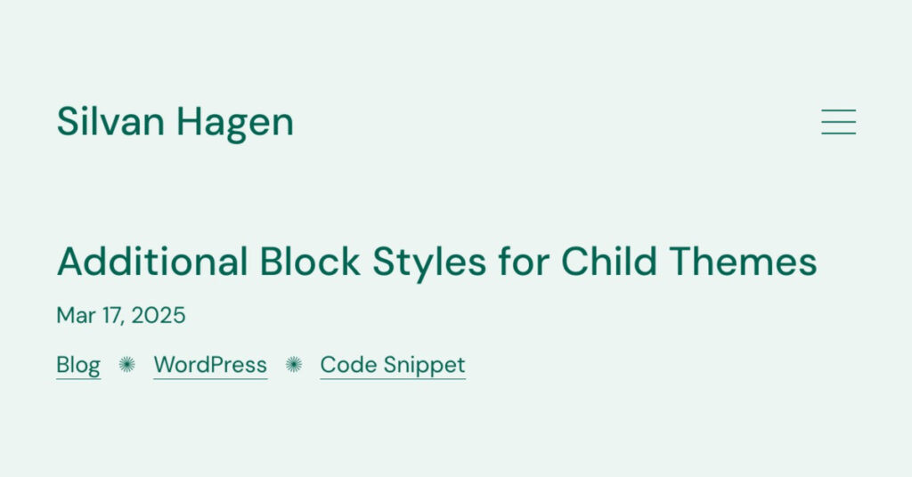 custom styles for core blocks