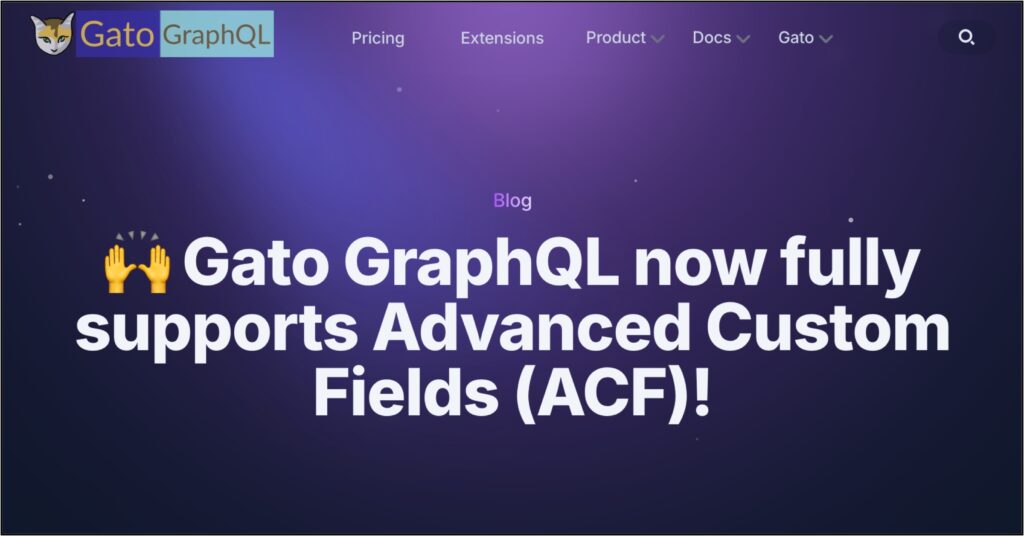 gatographql and acf