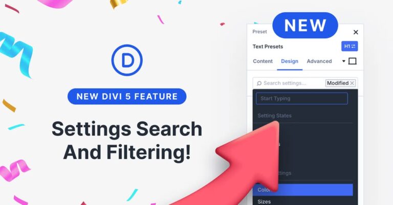 divi 5 opitons filtering
