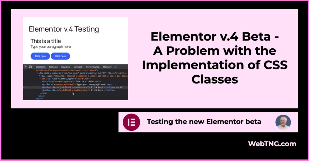 elementor class problem