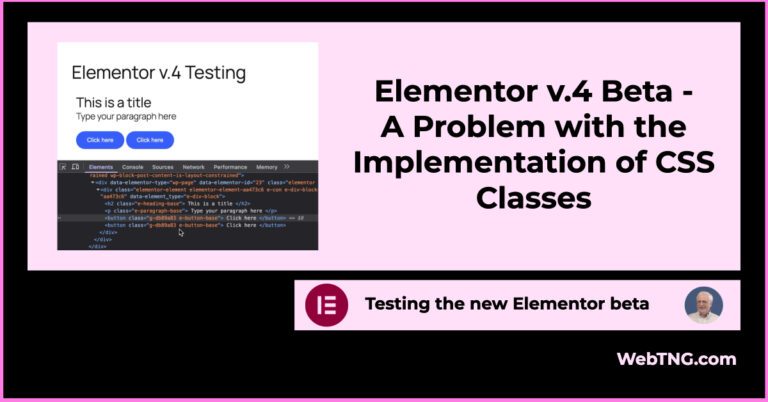 elementor class problem