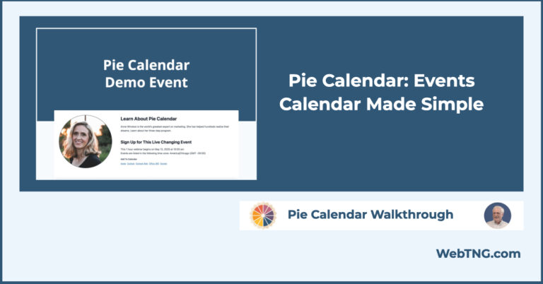 pie calendar walkthrough fb
