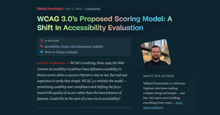 w3 cag3 proposed scoring model