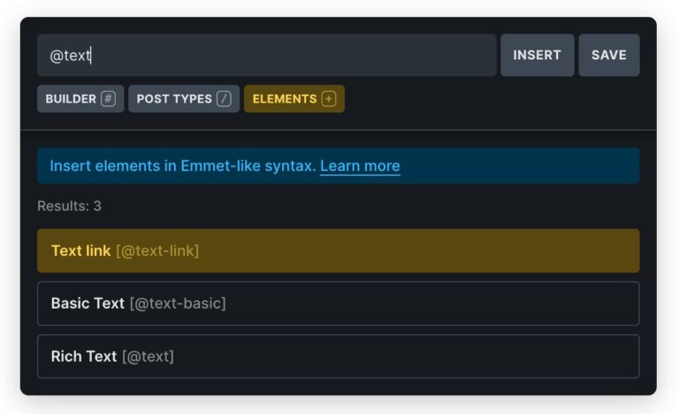 bricks 2 rc2 command palette