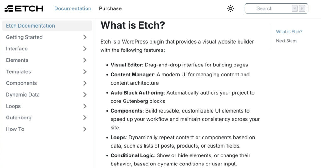 etch documentation