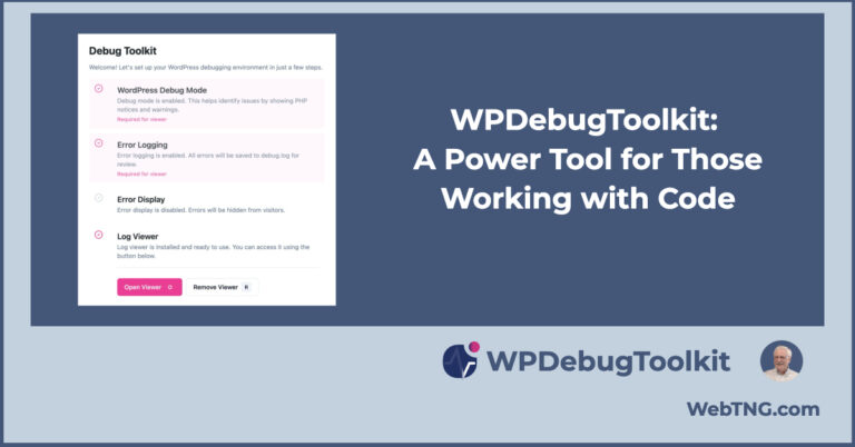 first look at wpdebugtoolkit fb