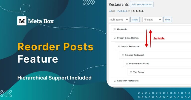 meta box reorder posts feature
