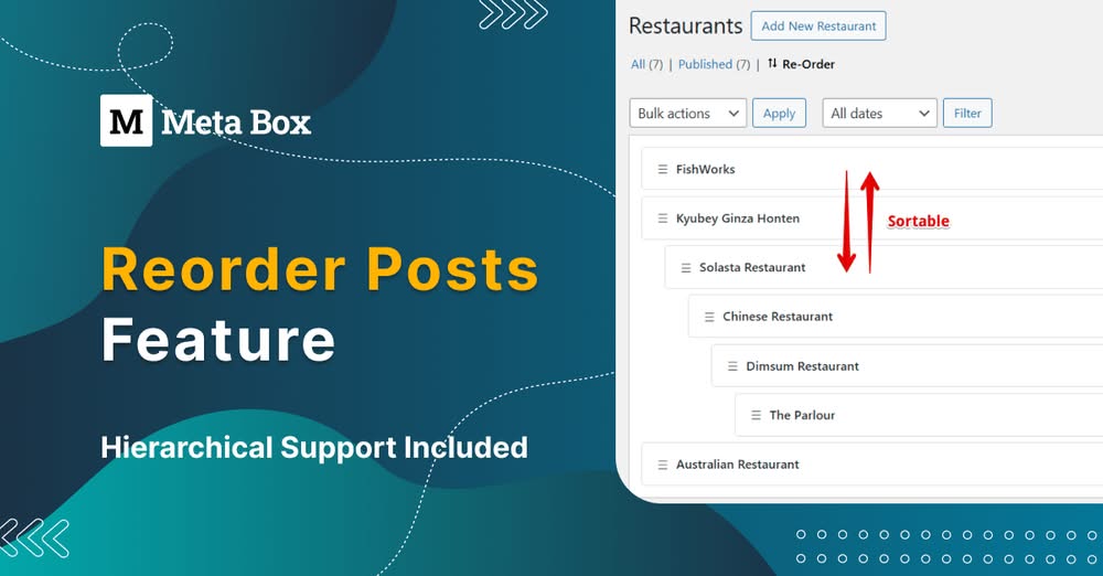 meta box reorder posts feature