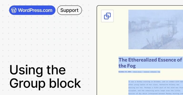 using the gutenberg group block