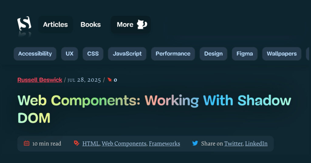 web components and shadow dom
