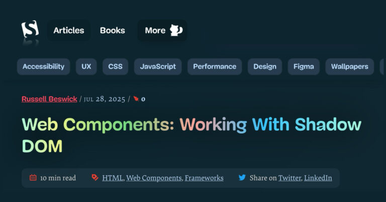 web components and shadow dom