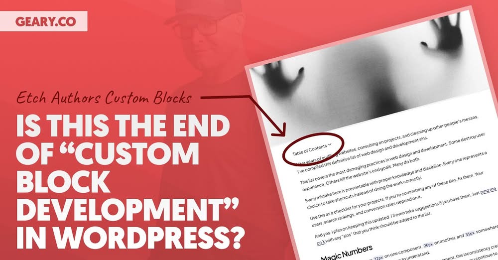 create a gutenberg block with etch