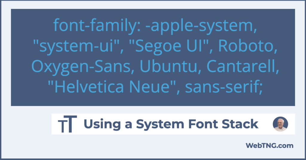 using a system font stack fb