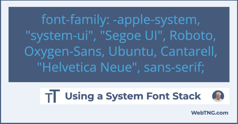 using a system font stack fb