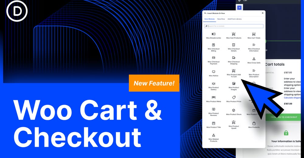 woocart and checkout added to divi 5