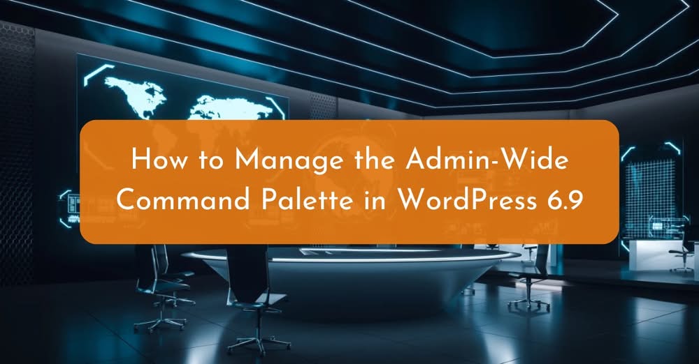 wordpress command palette