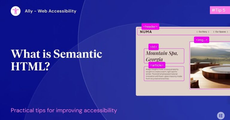 what is semantic html