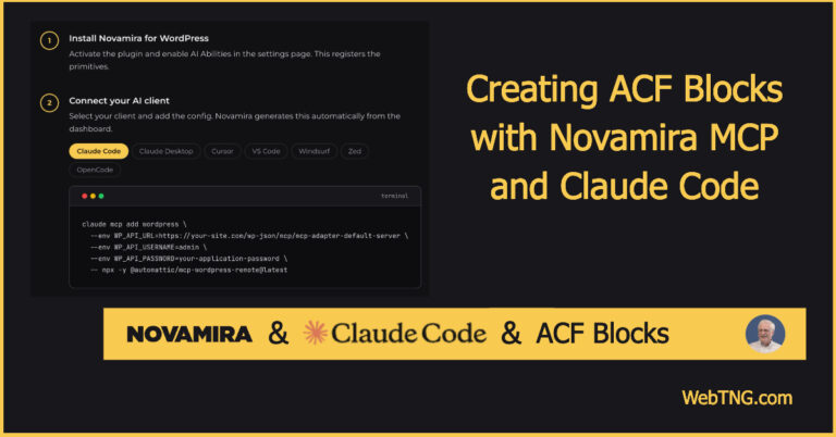 creating acf blocks with novamira and claude code