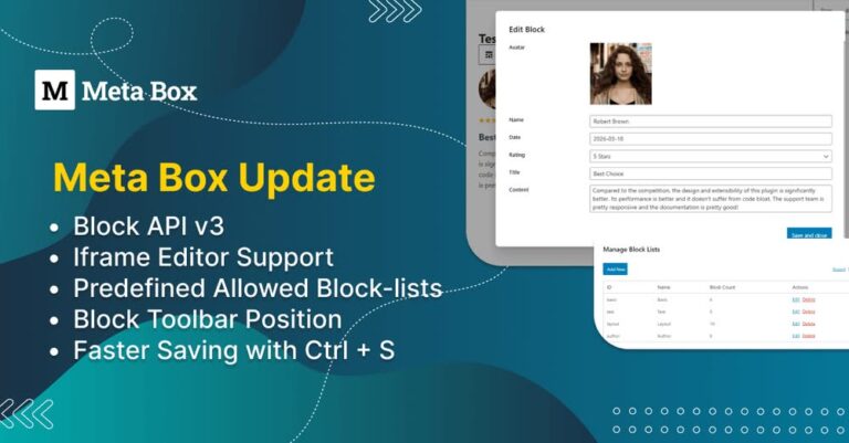 meta box update for WordPress 7