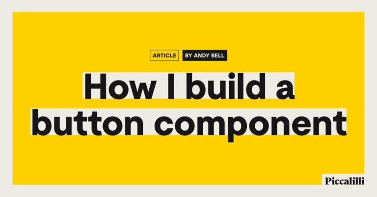 building a button component