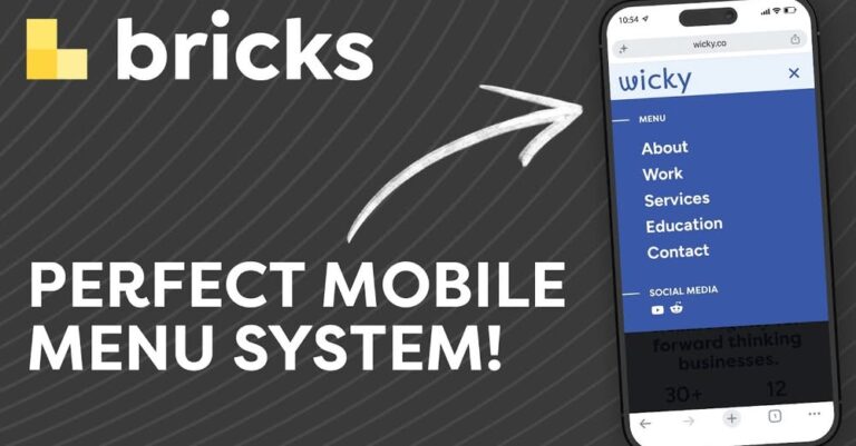 bricks offcanvas menu tutorial