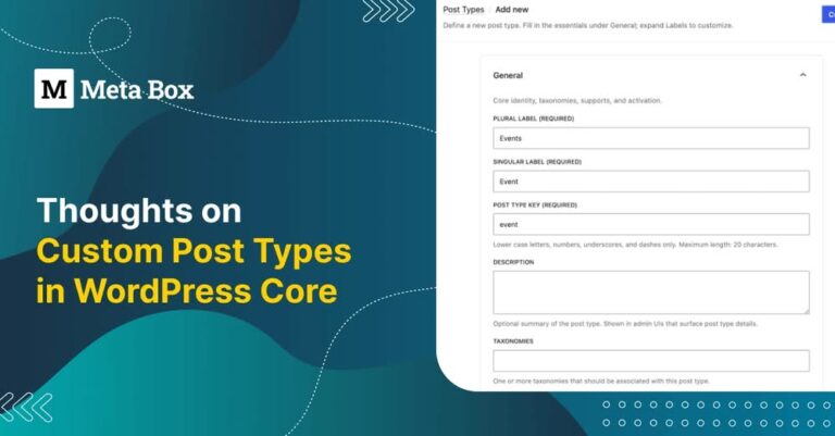 custom post types in core
