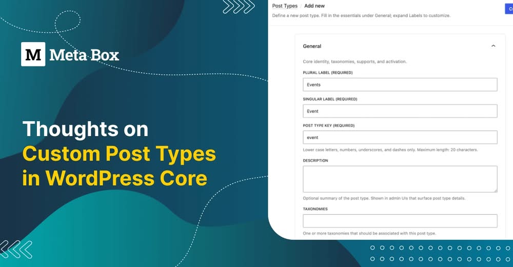 custom post types in core