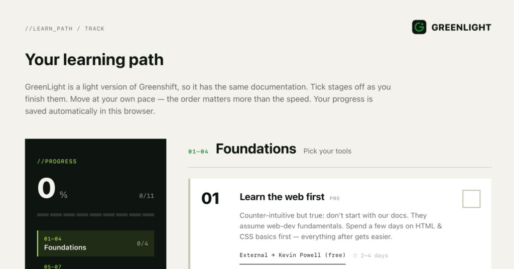 greenlight learning path