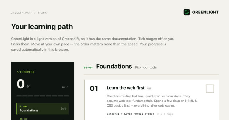 greenlight learning path